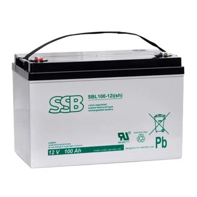 SSB AGM lead acid battery 12V 160Ah, lifetime 10-12 years, M8 connector