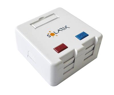 Solarix modular socket on surface for 2 keystones, white, SXMO-2-0-WH
