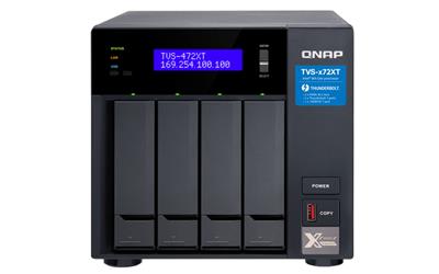 QNAP TVS-472XT-i3-4G (3,1GHz / 4GB RAM / 4x SATA / 2x M.2 NVMe slot / 1x HDMI 4K / 2x Thunderbolt 3)