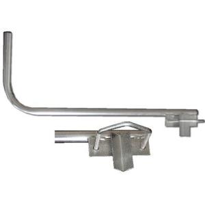 Antenna holder on mast  L , lenght 73cm, height 28cm, d=28mm + 1x U-Bolt 100mm, side mount