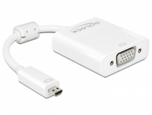 Delock adapter HDMI Micro-D male> VGA female, with Audio, white