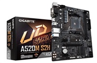 GIGABYTE MB Sc AM4 A520M S2H, AMD A520, 2xDDR4, 1xHDMI, 1xDVI, VGA, mATX