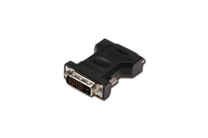 Digitus adapter DVI-D (24 + 1) male to DVI-I (24 + 5) female, black