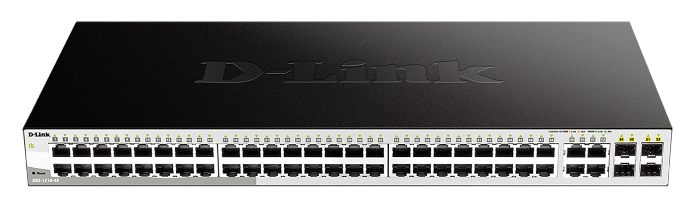 D-Link DGS-1210-48 Smart switch, 48x GbE, 4x RJ45/SFP, fanless