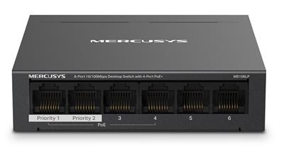 MERCUSYS MS106LP PoE switch, 4x POE