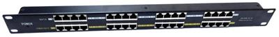 MaxLink POE panel 16 ports, 1U for 19  rack, shielded