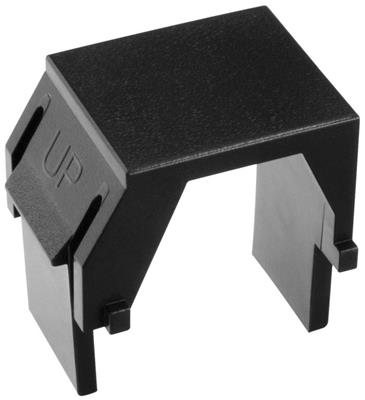 Solarix blind cover for modular panels or sockets, black